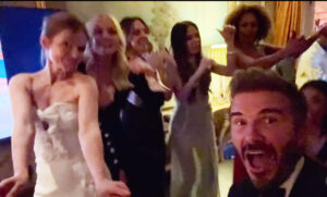David looked the most excited as the girls got up to perform their iconic dance
