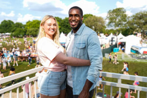 Iskra Lawrence and Philip Payne during the American Eagle At NYC’s Governors Ball 2019 at Randall’s Island on May 31, 2019, in New York City