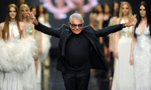 Roberto Cavalli attends his fashion show on June 10, 2013, in the Montenegrin coastal town of Budva