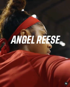 Women's Basketball Player Angel Reese Shows Off Fit Figure Saying "I'm the Catch"