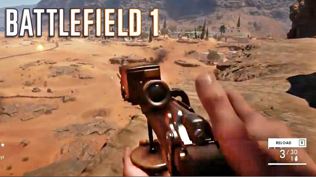 +1 HOUR of New BATTLEFIELD 1 Multiplayer Gameplay Desert Map, Horses, Train...