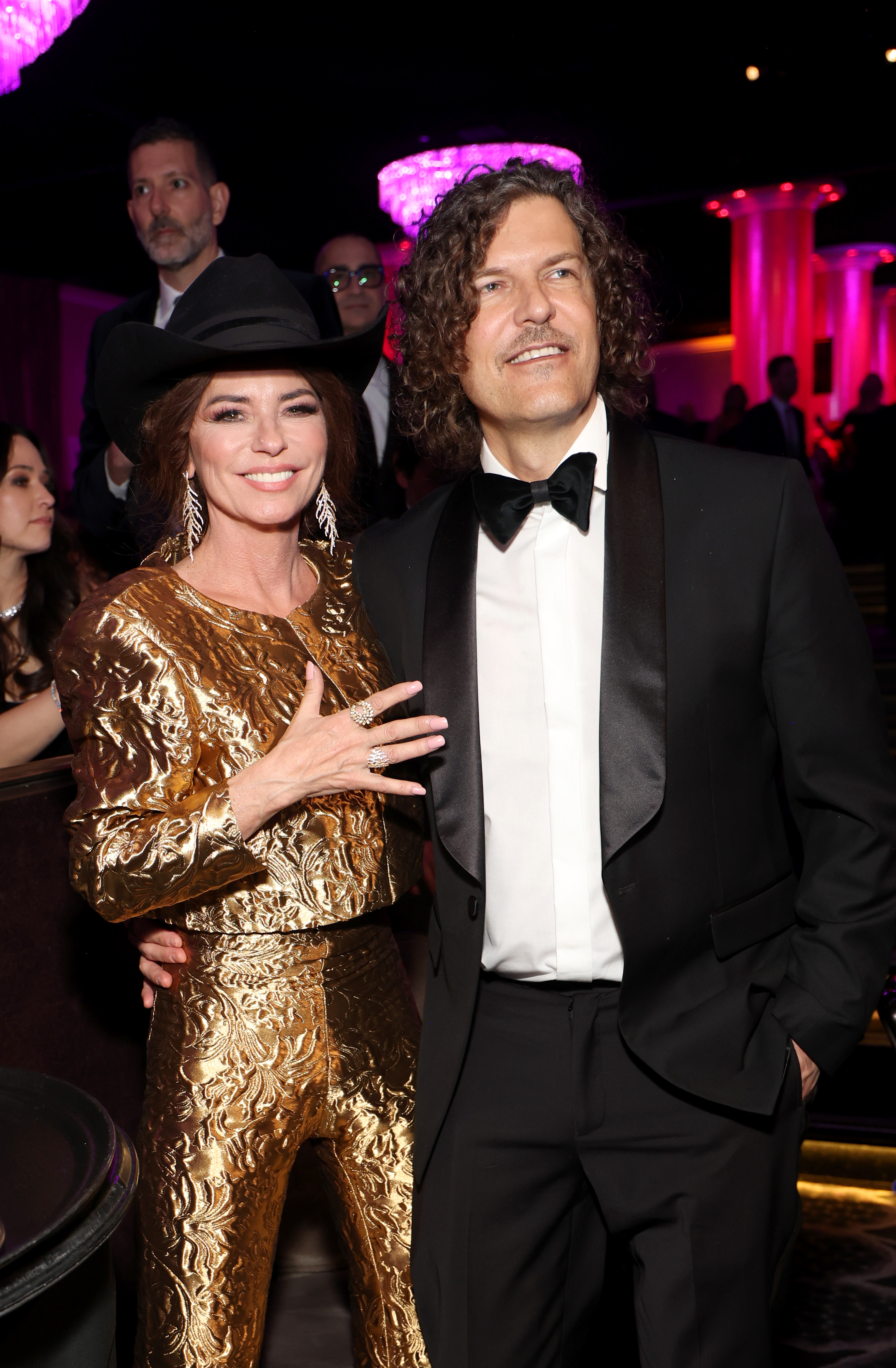 Shania Twain and Frédéric Thiébaud pictured together at a pre-Grammy party in February 2024