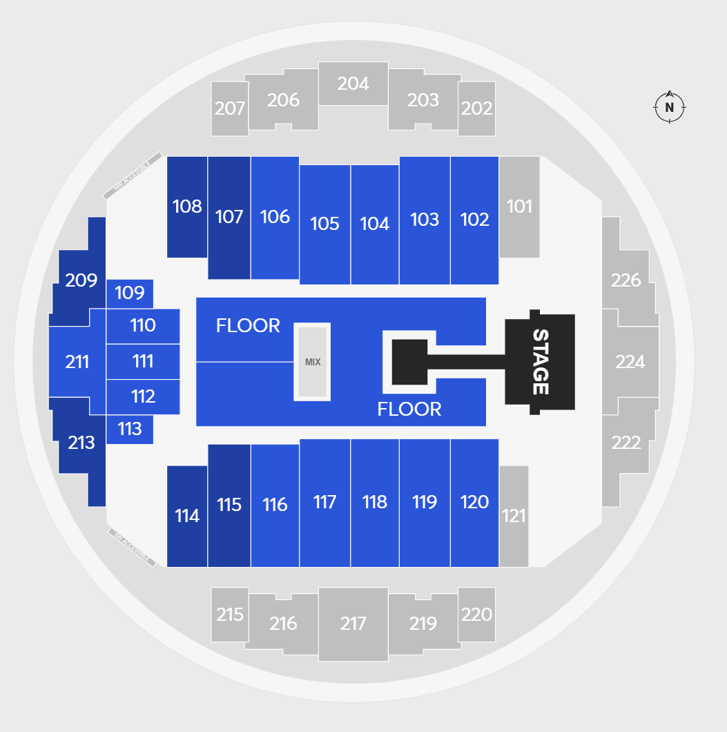 Official platinum seats in the lower bowl are priced at $536