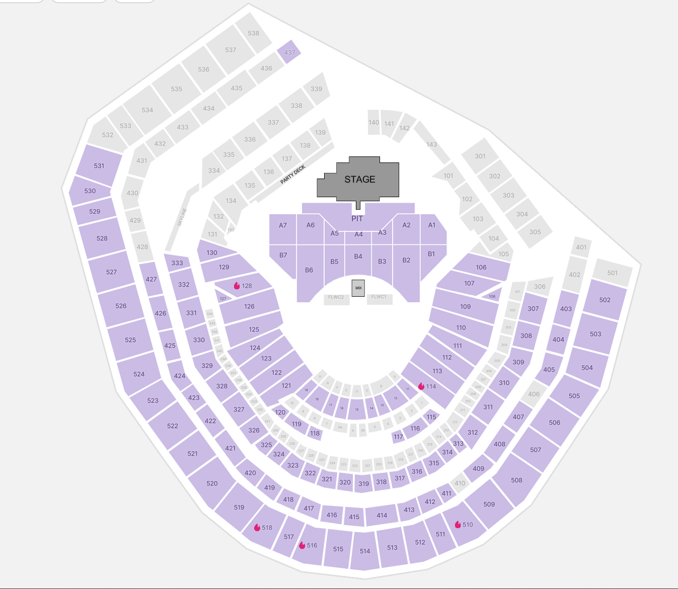 Tickets range from $95 to $540 at Citi Field and over $4,000 in the pit