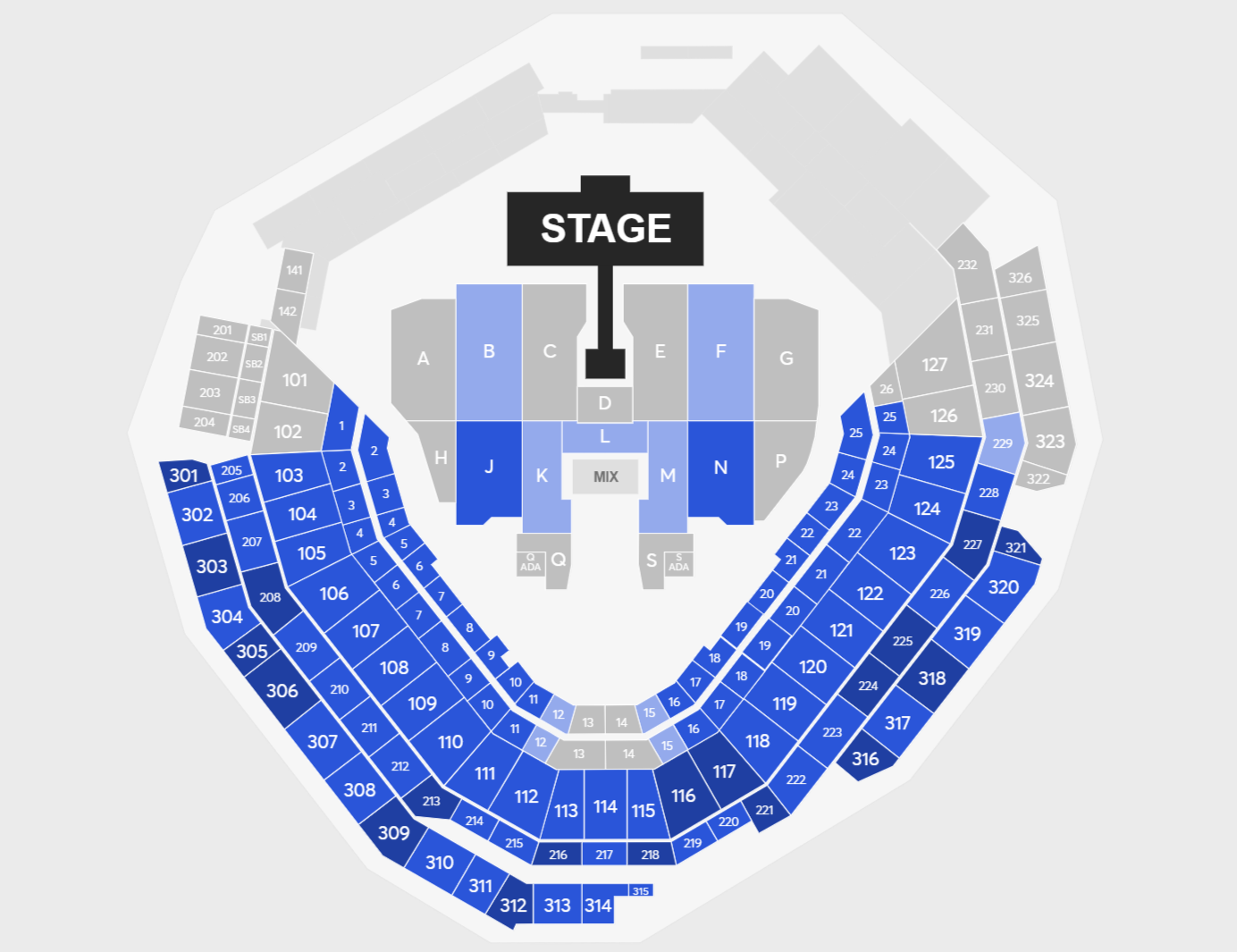 Official Platinum seats are going for over $1,000 on the floor