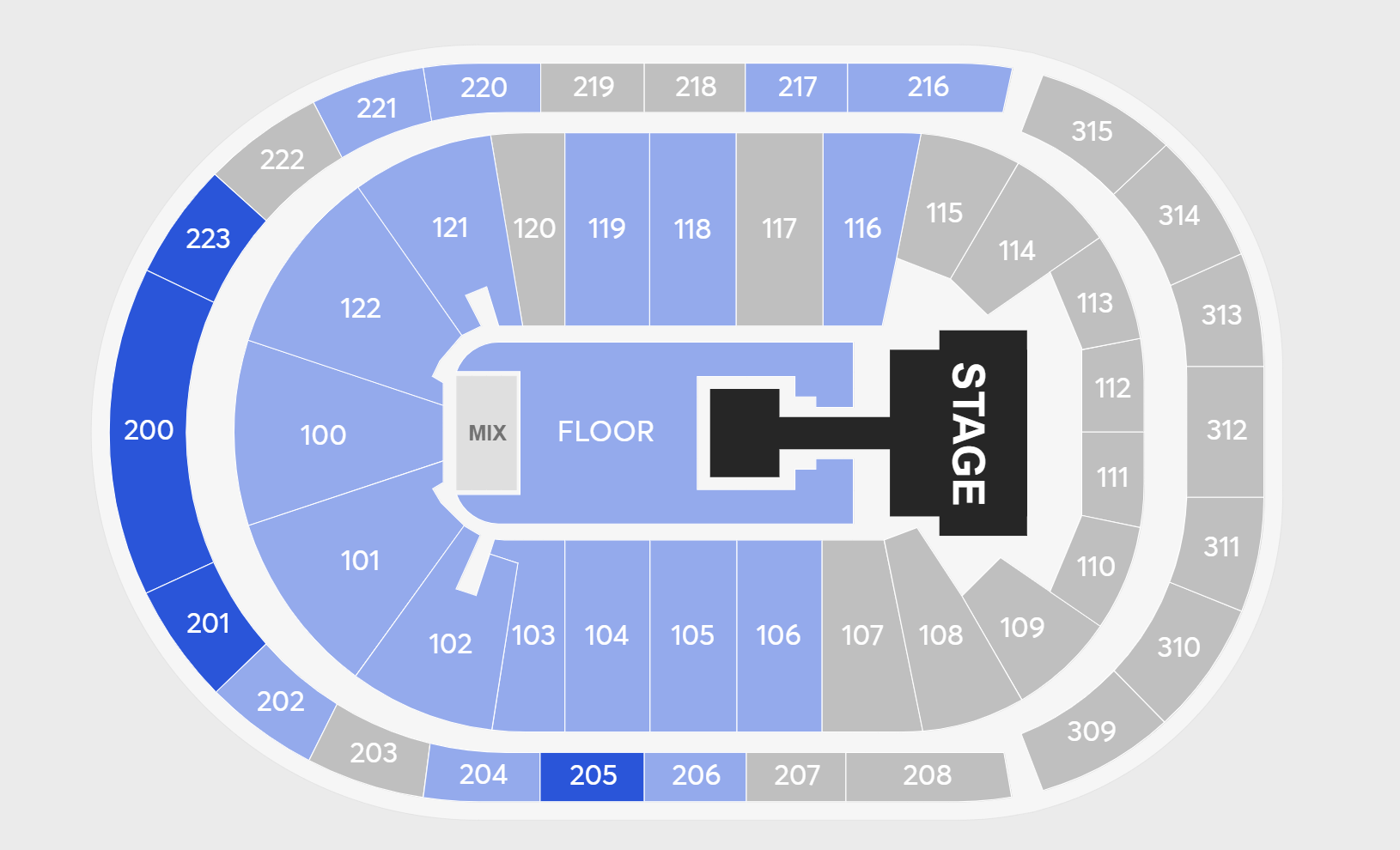 Fans will need a presale code for floor seating, but there are some Official Platinum seats available