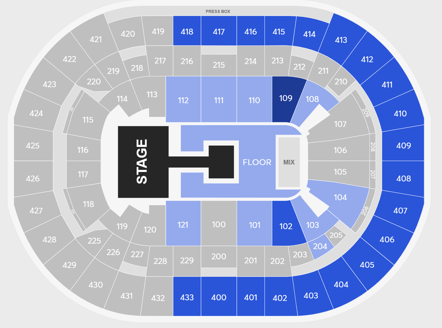 Tickets in the upper bowl are priced around $253 although fans with a presale code may be able to unlock discounted prices