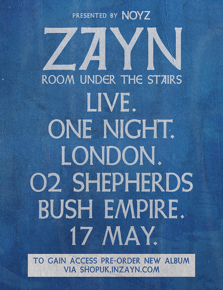 Zayn shared a poster for the event