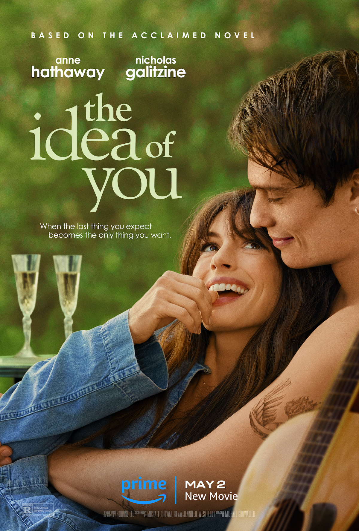 Anne pictured on The Idea of You poster with co-star Nicholas Galitzine