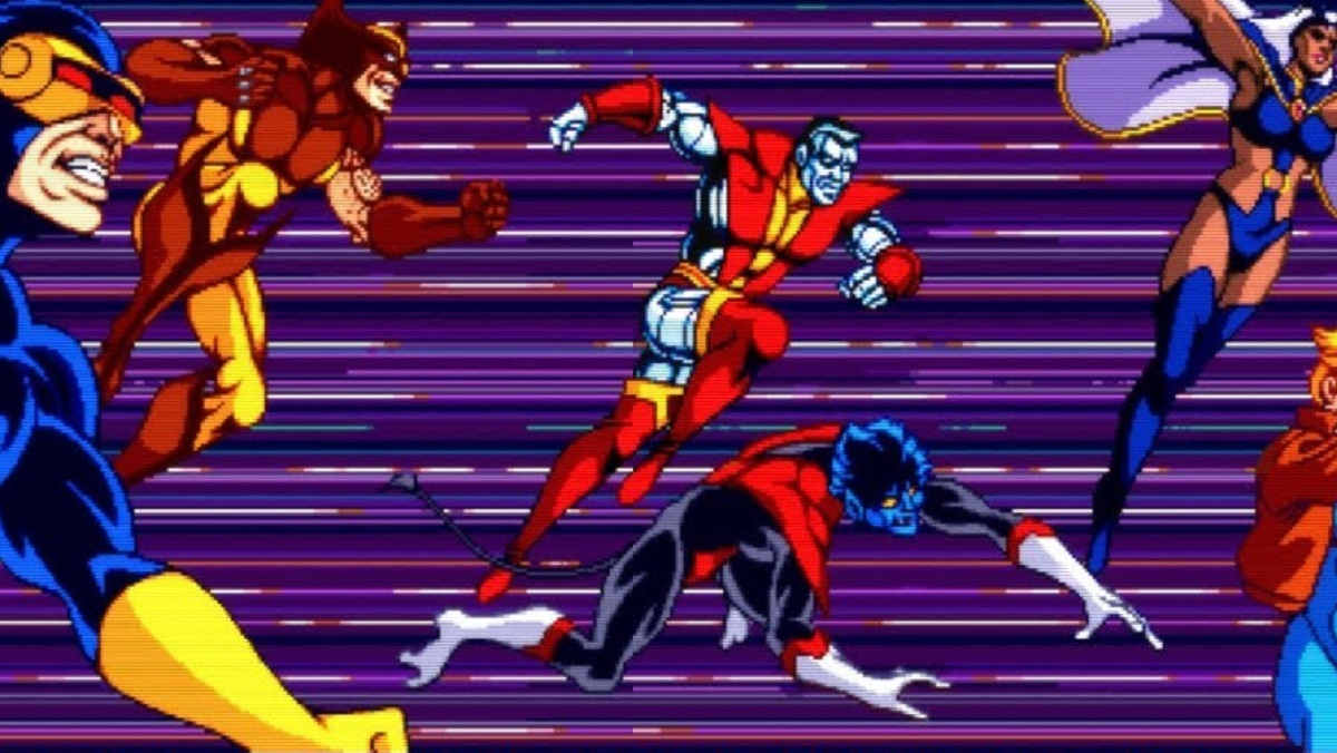 Graphics from the 1992 X-Men arcade game.