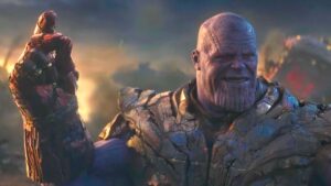 Thanos Snap Endgame, for MCU Marvel studios reduced content piece