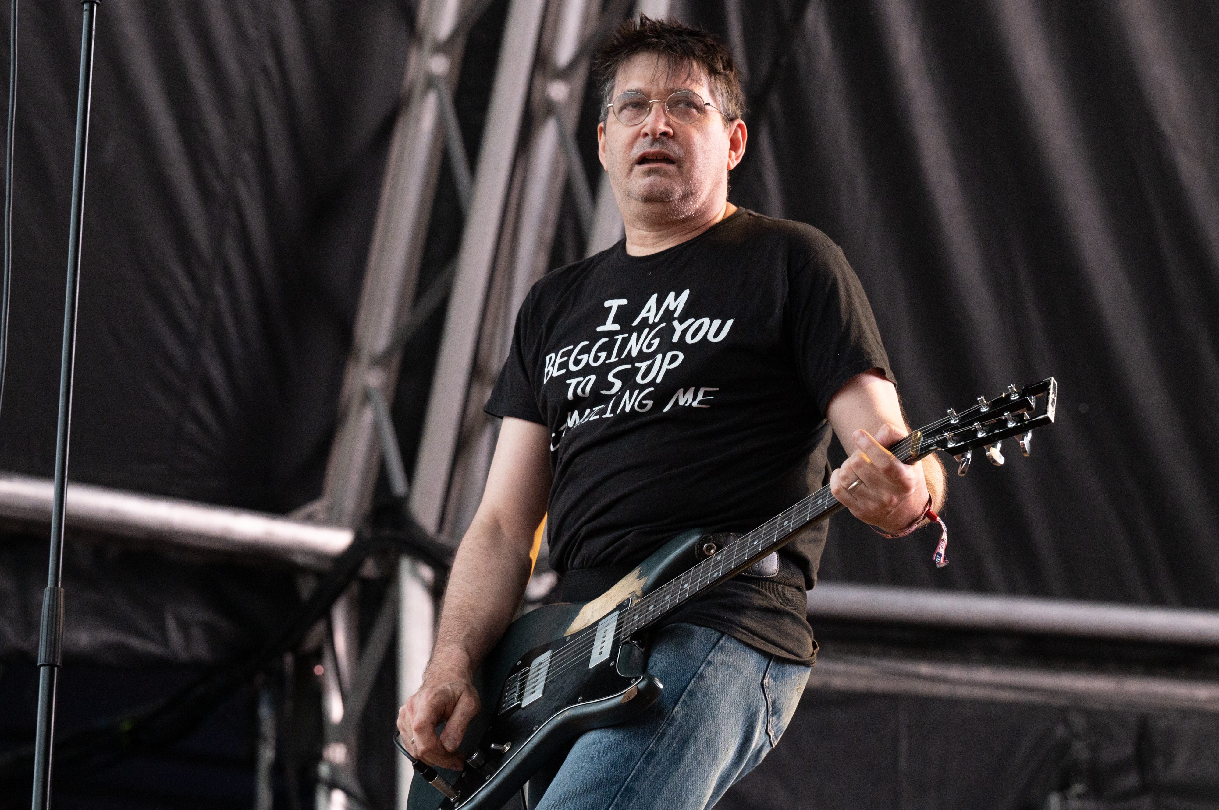 Steve Albini of Shellac performs during Primavera Sound 2022 in Barcelona, Spain, on June 3, 2022