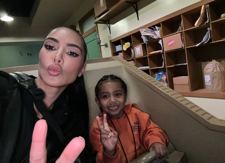 The Kardashians star shared several photos of her and her son on her Instagram profile