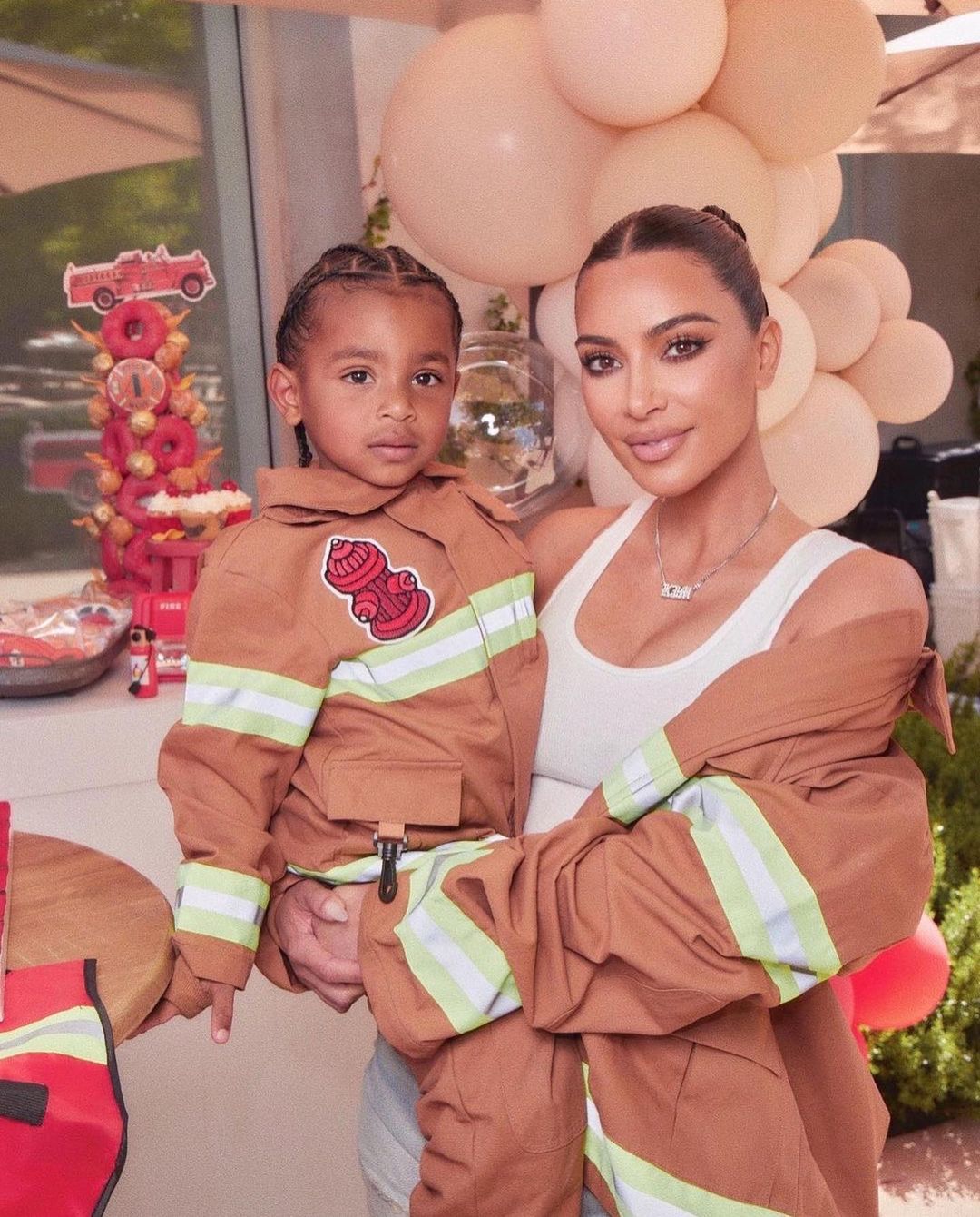 Along with Psalm, Kim shares North, Saint, and Chicago with her ex-husband, Kanye West