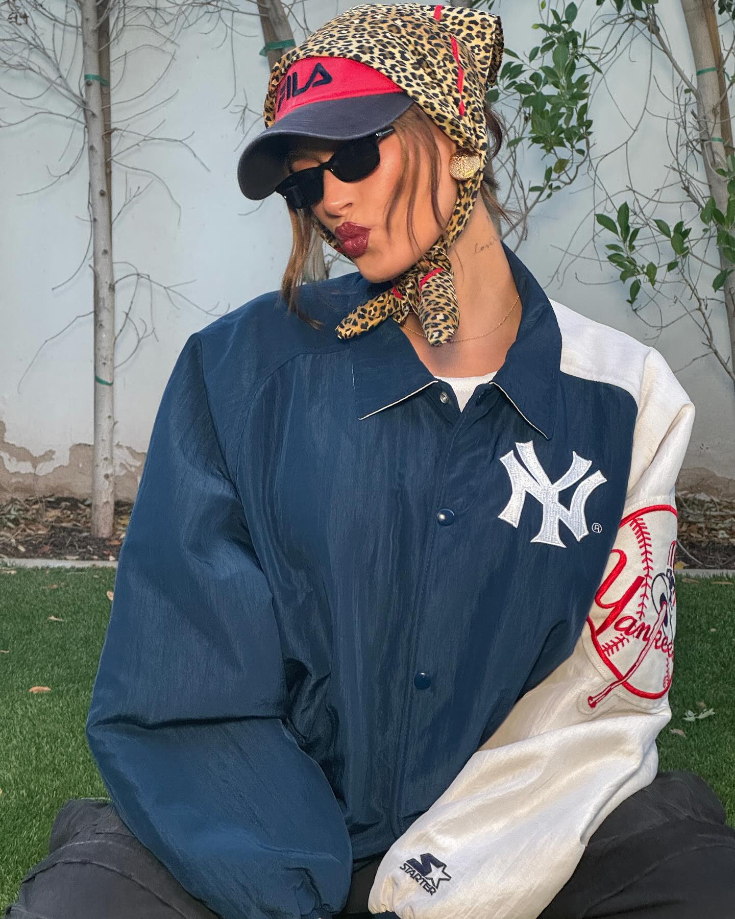 Hailey's Coachella outfit featured an oversized jacket