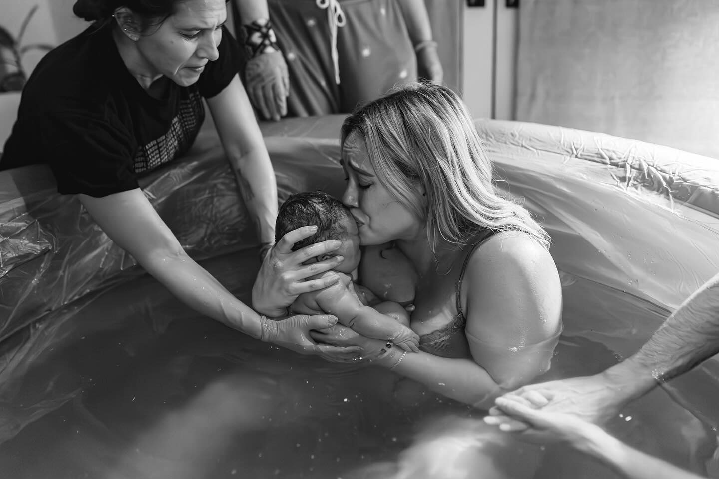 The Disney Channel alum was seen having an emotional at-home water birth to deliver her daughter