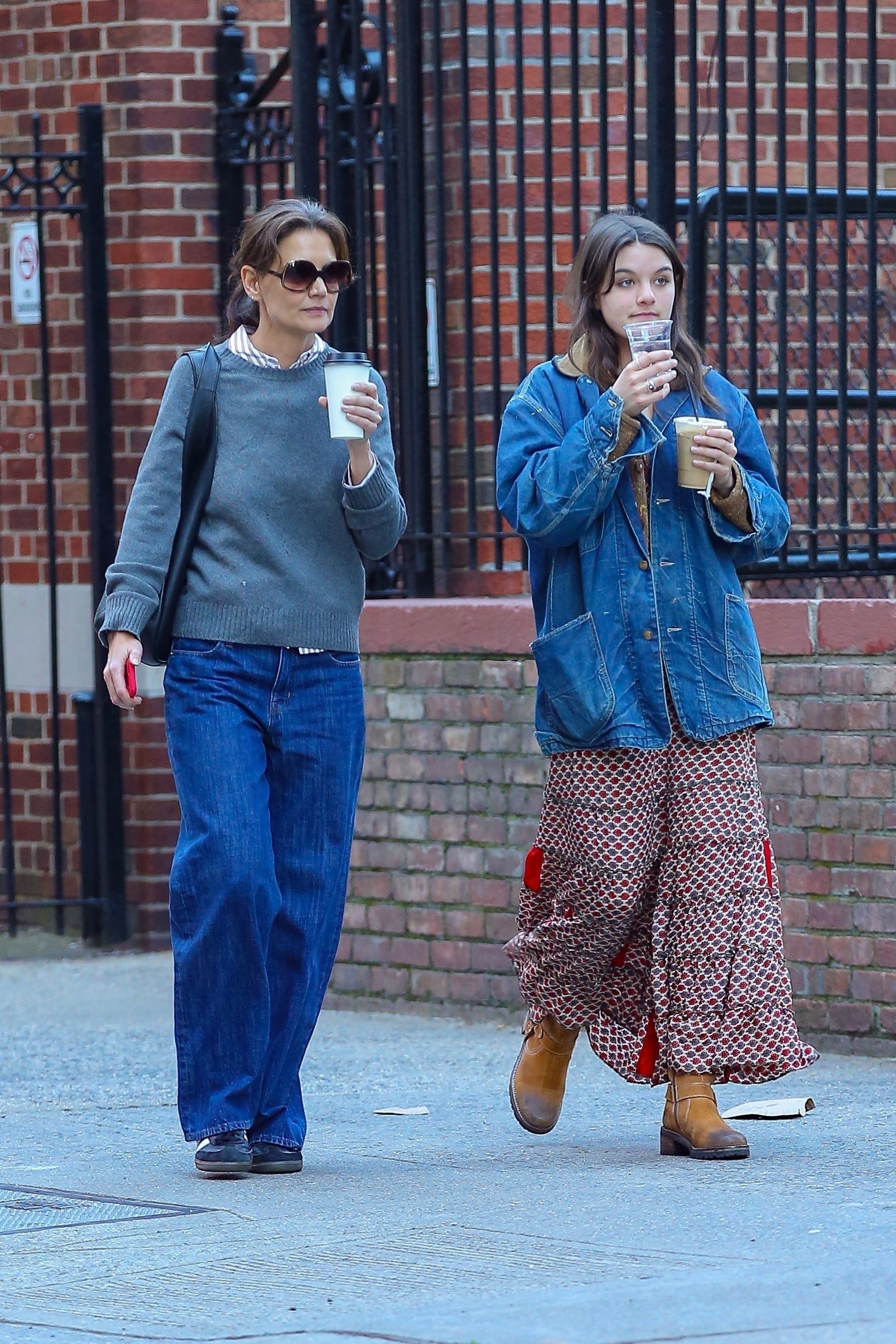 Katie Holmes and her daughter Suri Cruise on a stroll in New York