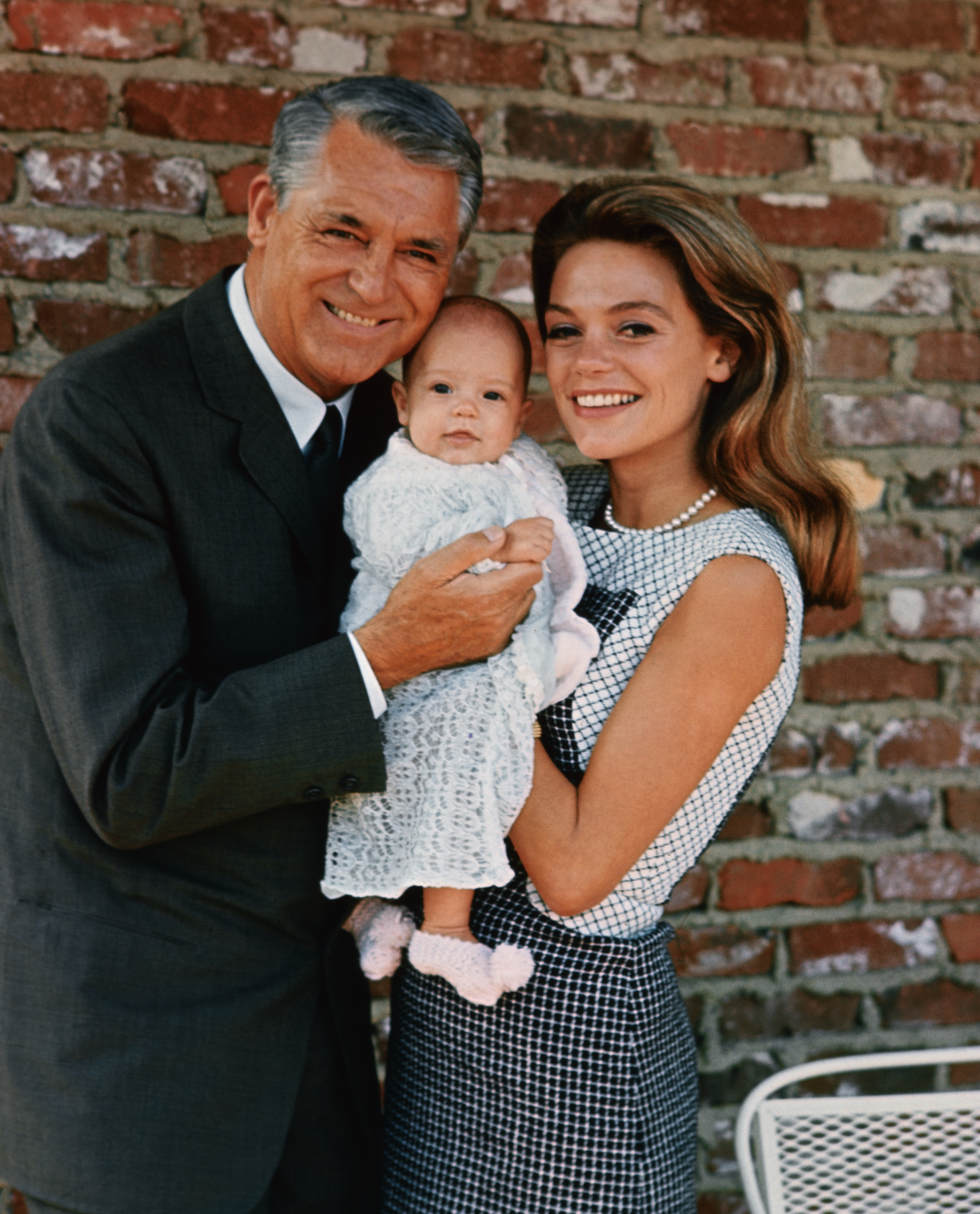 Dyan and her ex-husband Cary Grant pictured with her baby daughter Jennifer in 1966