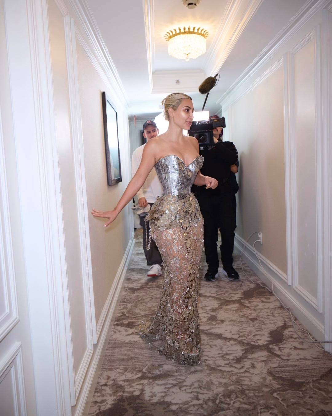 North also shared behind-the-scenes photos of Kim at the Met Gala