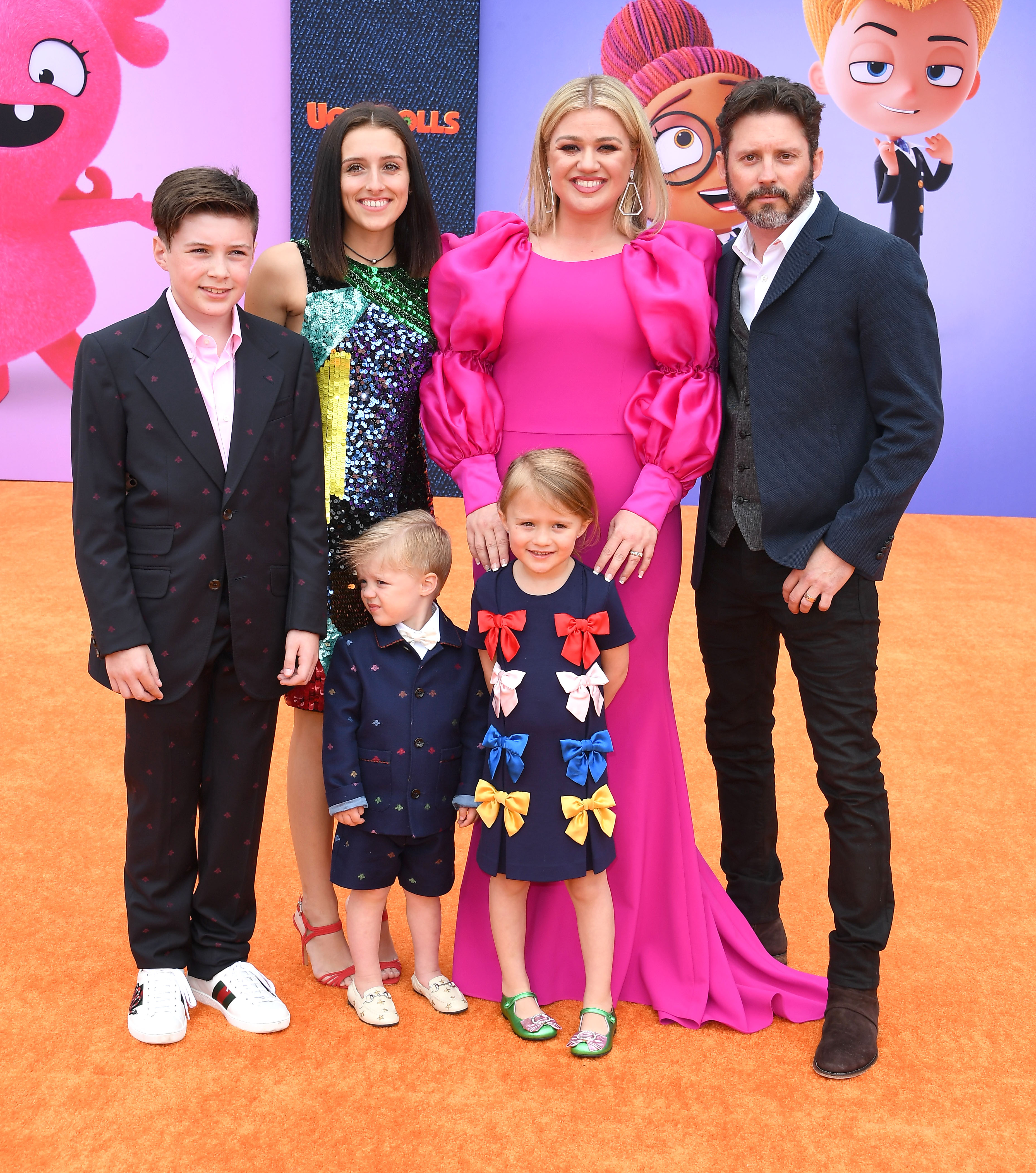 Kelly said she didn't notice her progressive weight gain at the time (pictured with her ex-husband Brandon Blackstock and their two kids River and Remington in 2019)