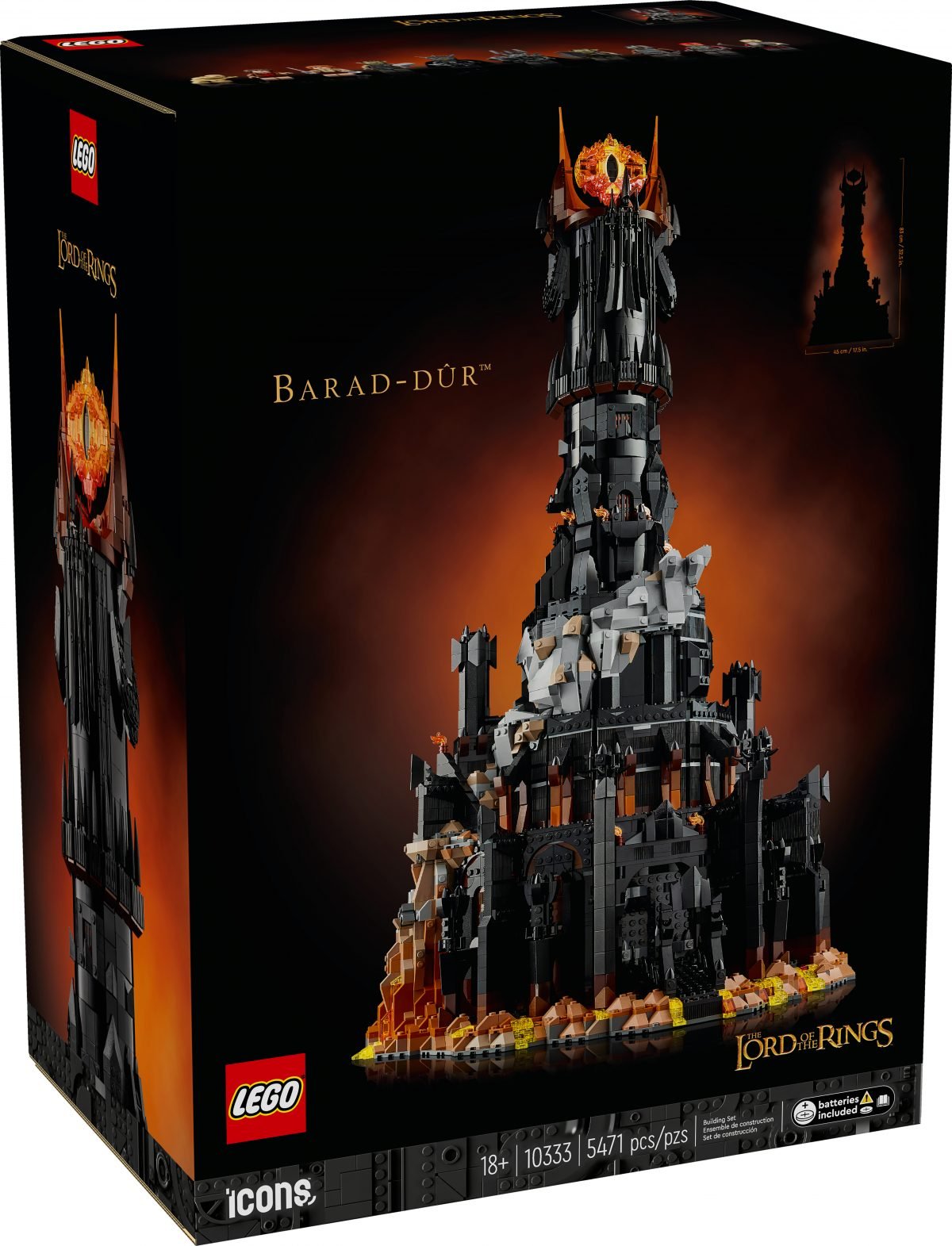 The Lord of the Rings Barad-Dûr LEGO set box