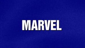 Marvel Jeopardy tile, a pop culture category