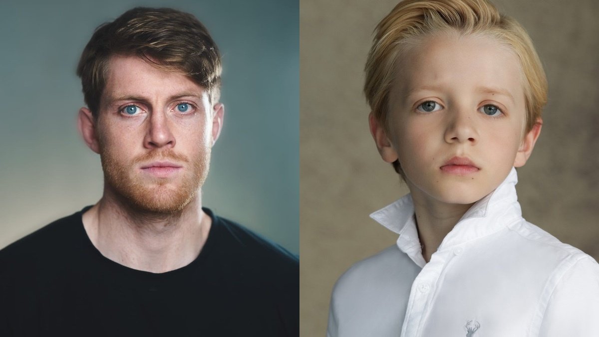 Peter Claffey and Dexter Sol Ansell official headshots for Dunk and Egg casting
