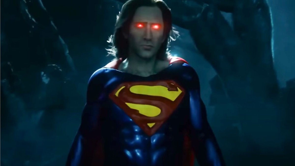 Nicolas Cage as Superman in The Flash (2023)