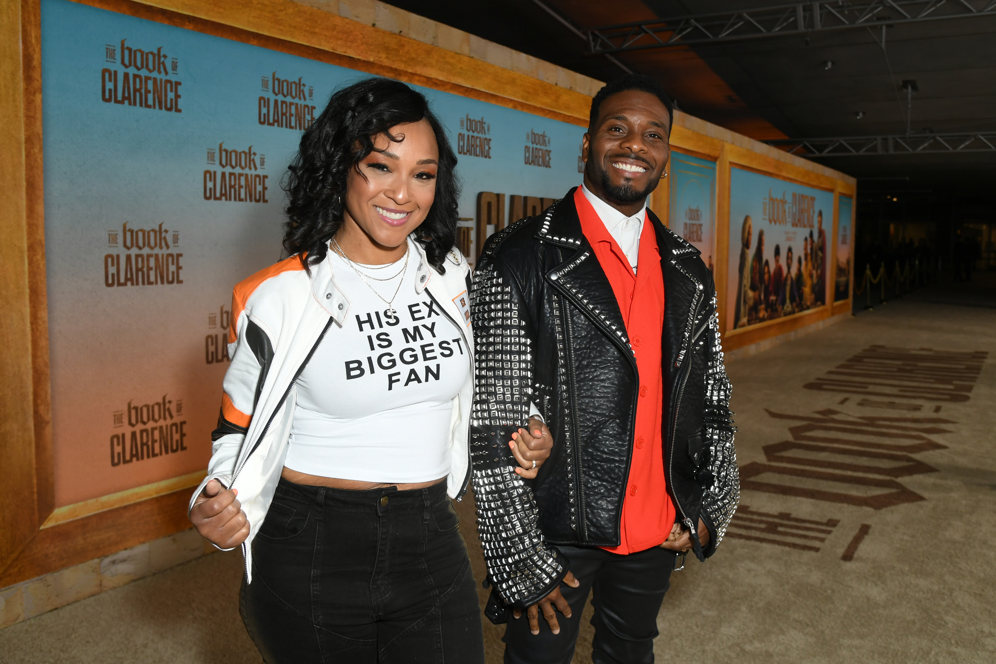 Asia Lee-Mitchell and Kel Mitchell at the premiere of The Book Of Clarence at the Academy Museum of Motion Pictures on January 5, 2024, in Los Angeles, California