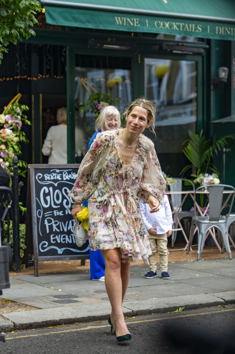 Meanwhile Cherry looked pretty in a floral print dress