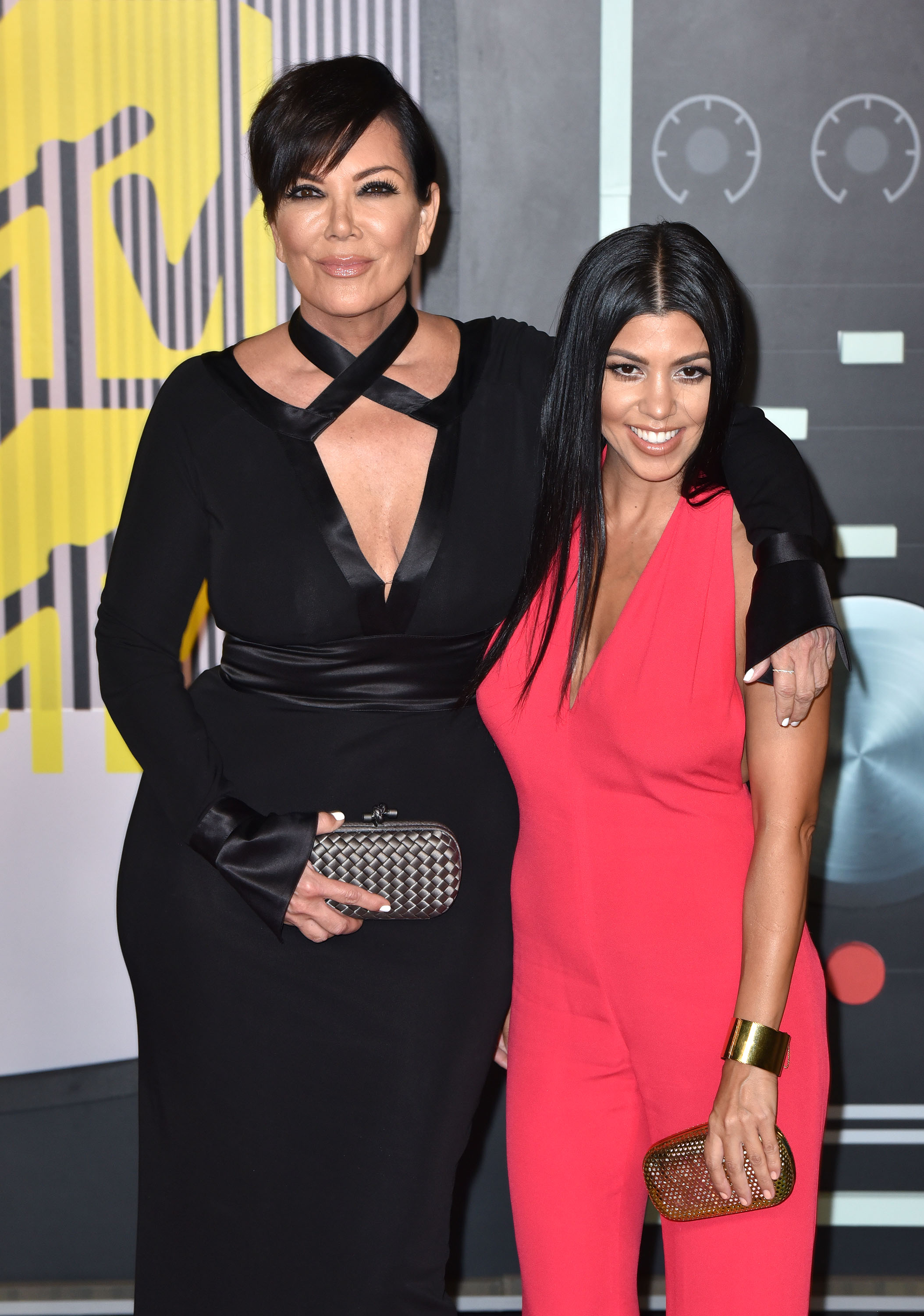 Kris Jenner posed with her daughter Kourtney Kardashian at the  2015 MTV Video Music Awards