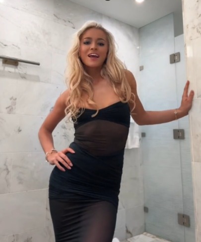 Dunne took to TikTok on Saturday to show her eight million followers her stunning outfit