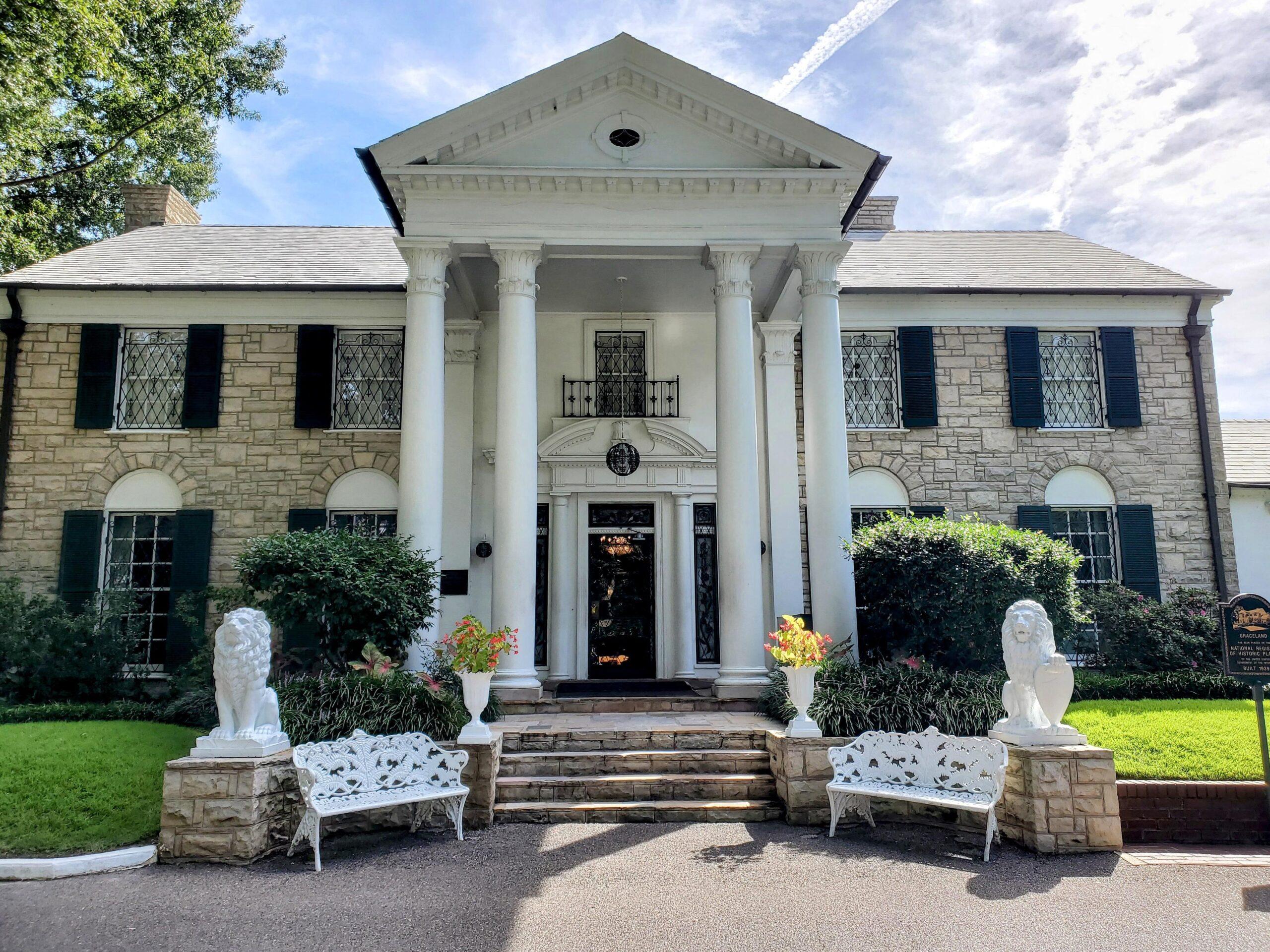 Elvis Presley home and grave site at his Graceland location in Memphis