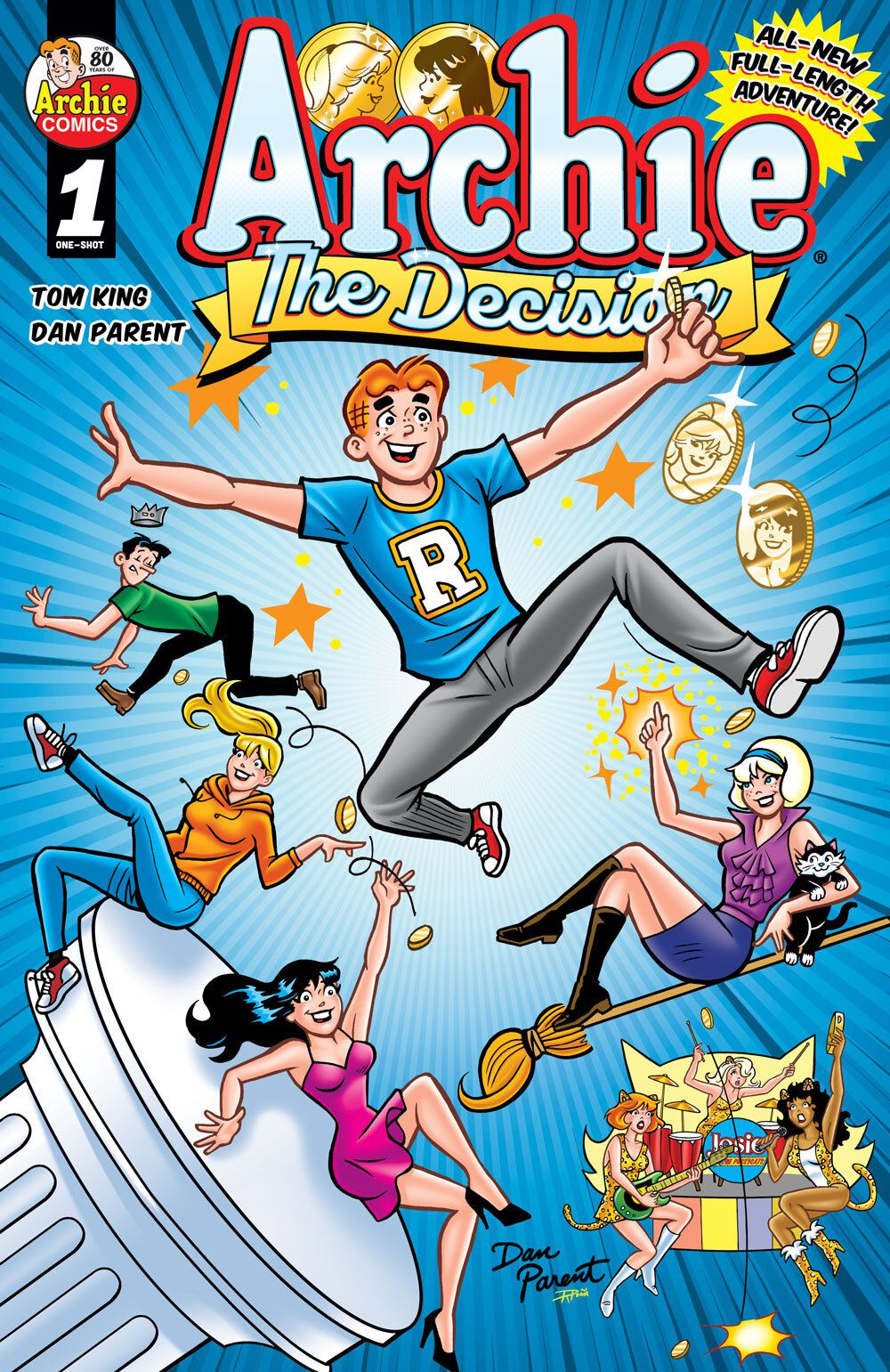 One cover of Archie: The Decision, a comic oneshot written by Tom King and Dan Parent