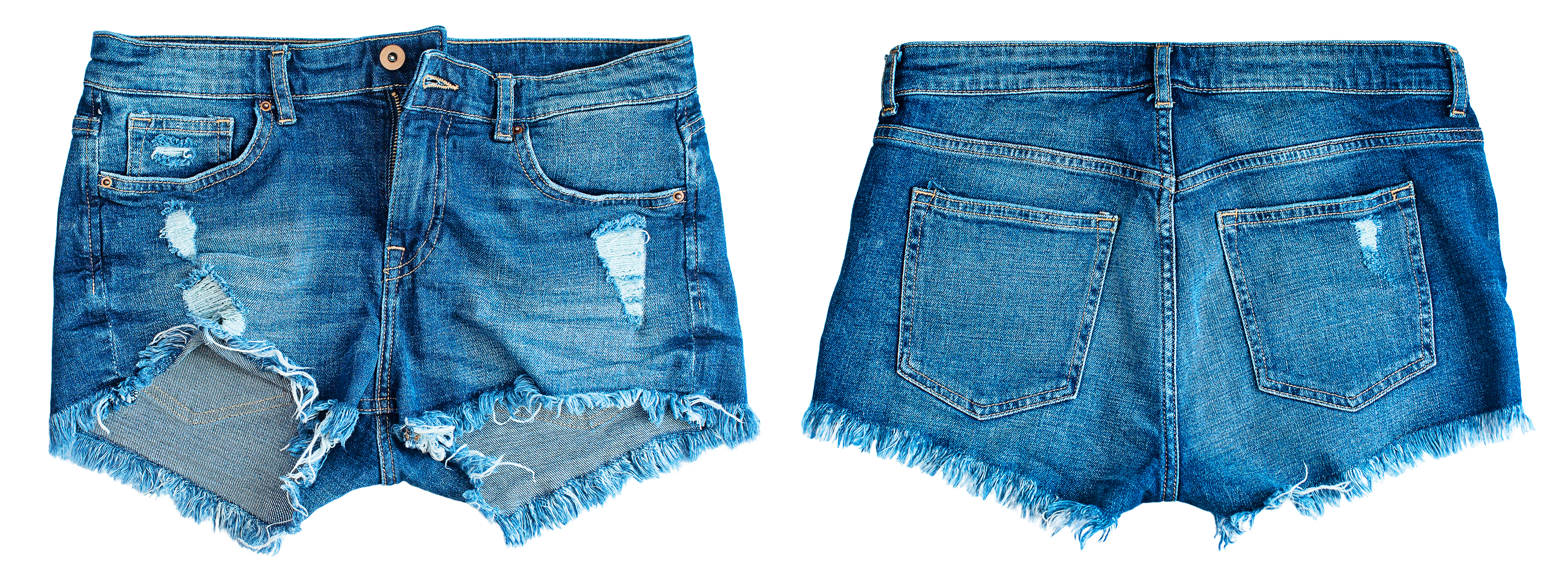 Blue denim shorts might be summer essential we can do without
