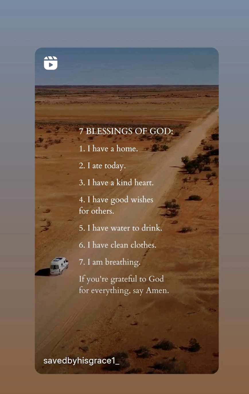 The post highlighted the 'blessings of God'