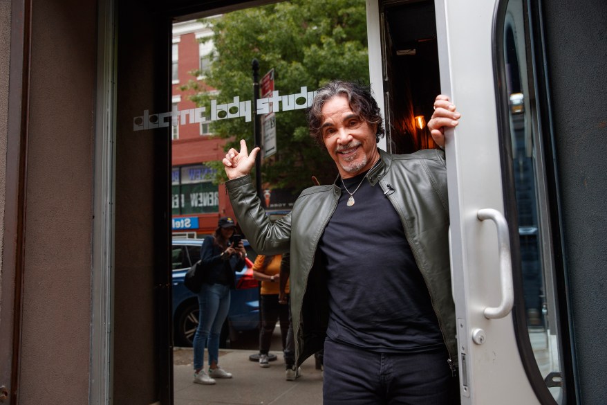 Oates in front of Electric Lady Studios where he and his band have recorded several albums.