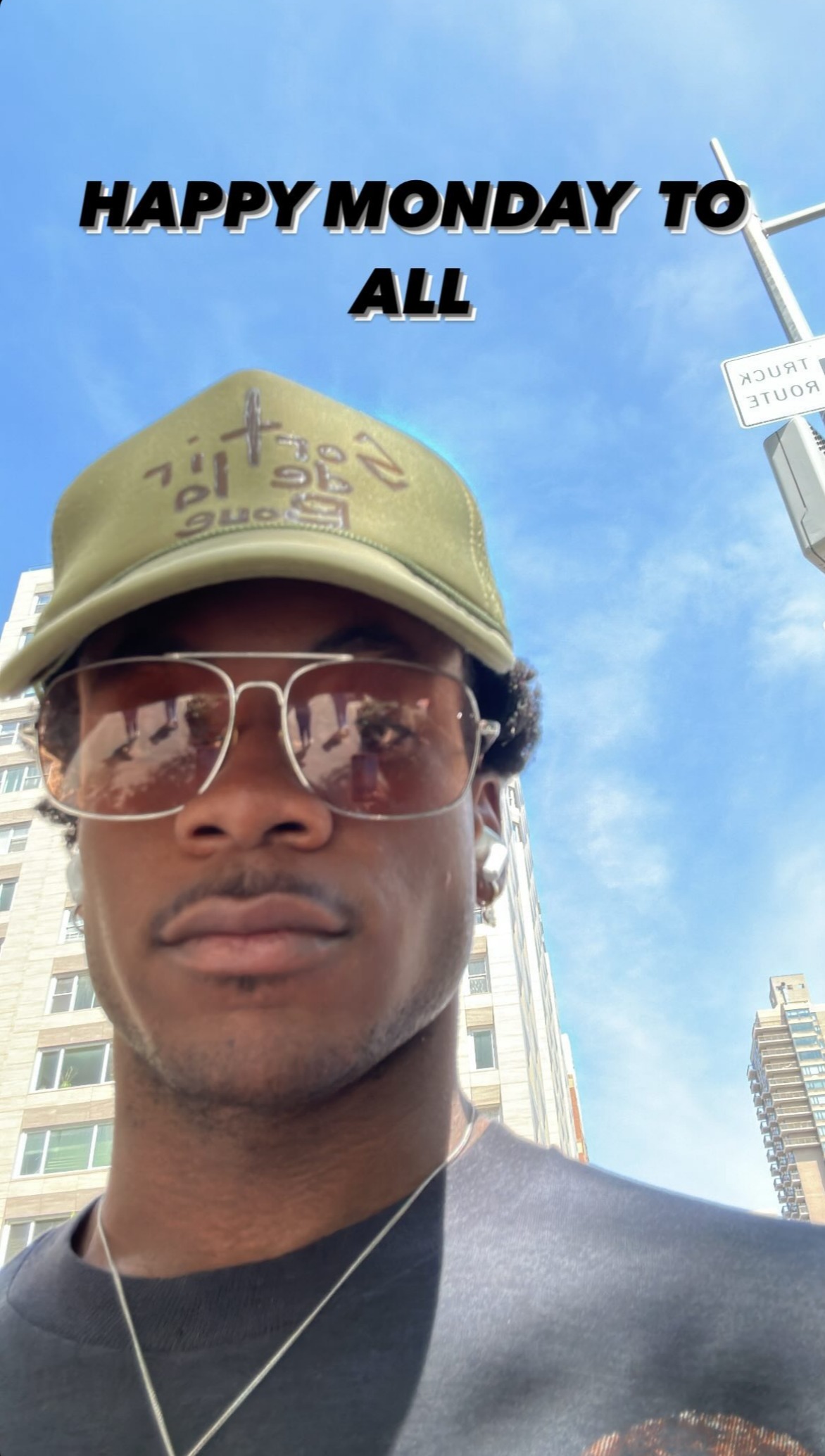 He shared a selfie from New York City on the same day