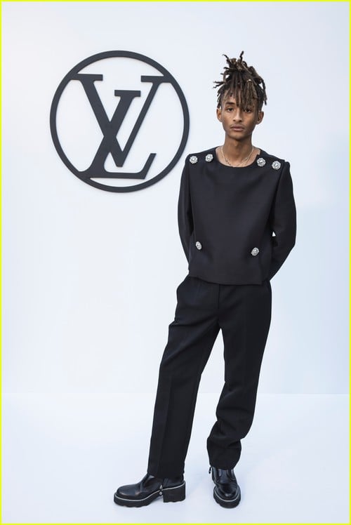 Jaden Smith at the Louis Vuitton show in Barcelona