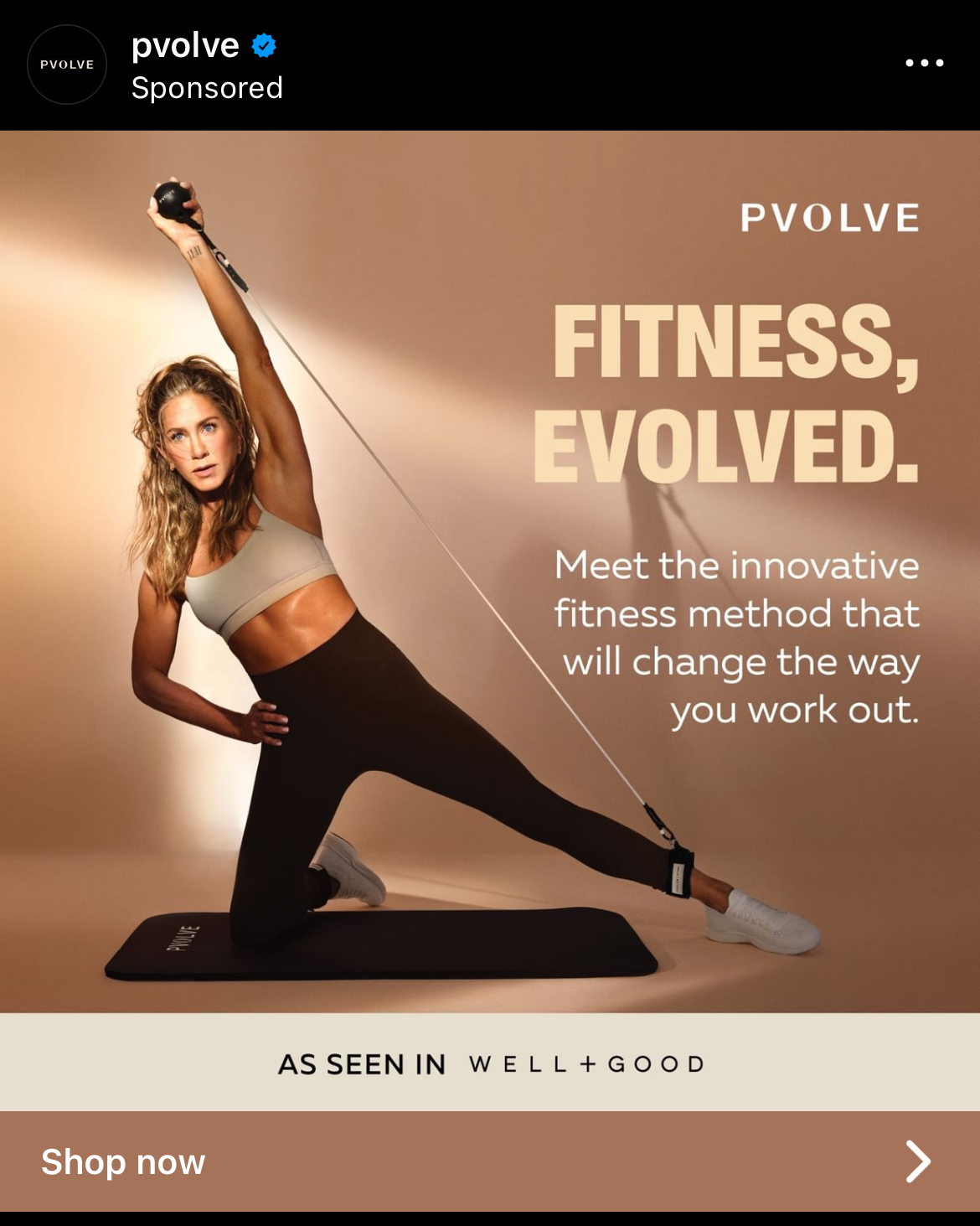 In a promotional ad for Pvolve, Jen flaunted her incredible abs