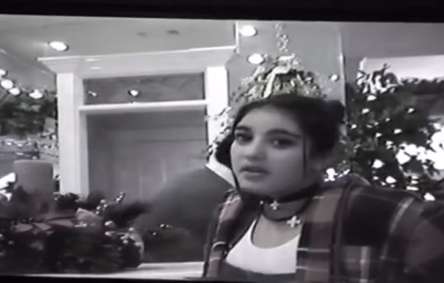 Kim shared a throwback video of herself as a teenager