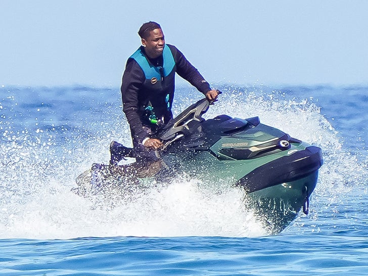 Travis Scott Riding A Jet Ski