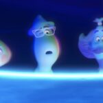 Three souls in the Pixar movie Soul.