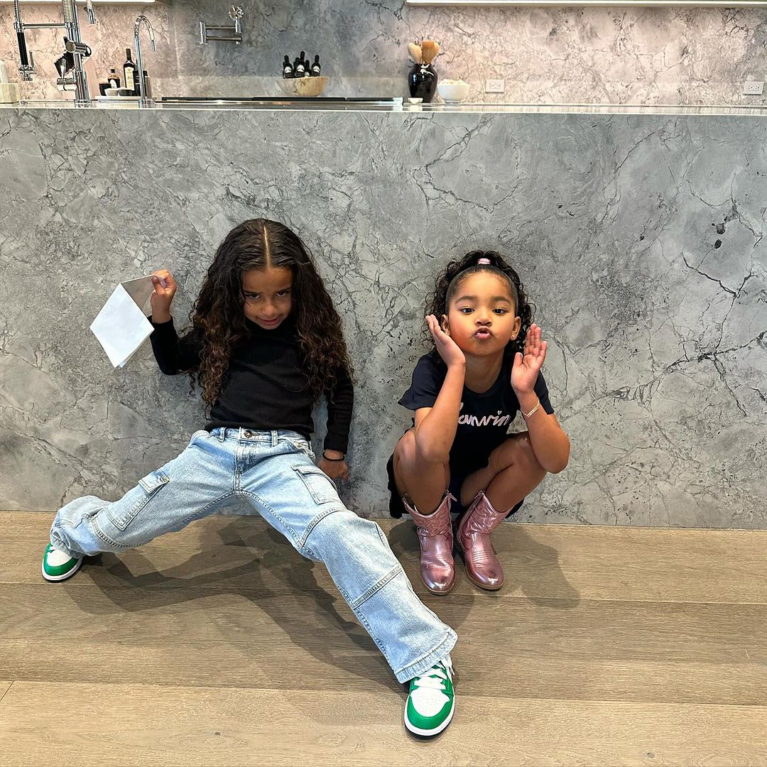 Dream is often seen in photos with Khloe Kardashian's daughter, True Thompson