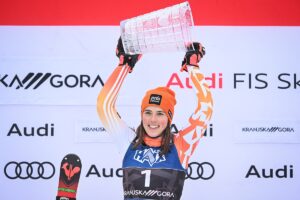 Alpine Skier Petra Vlhova In Workout Gear Walks On Treadmill After Knee Injury