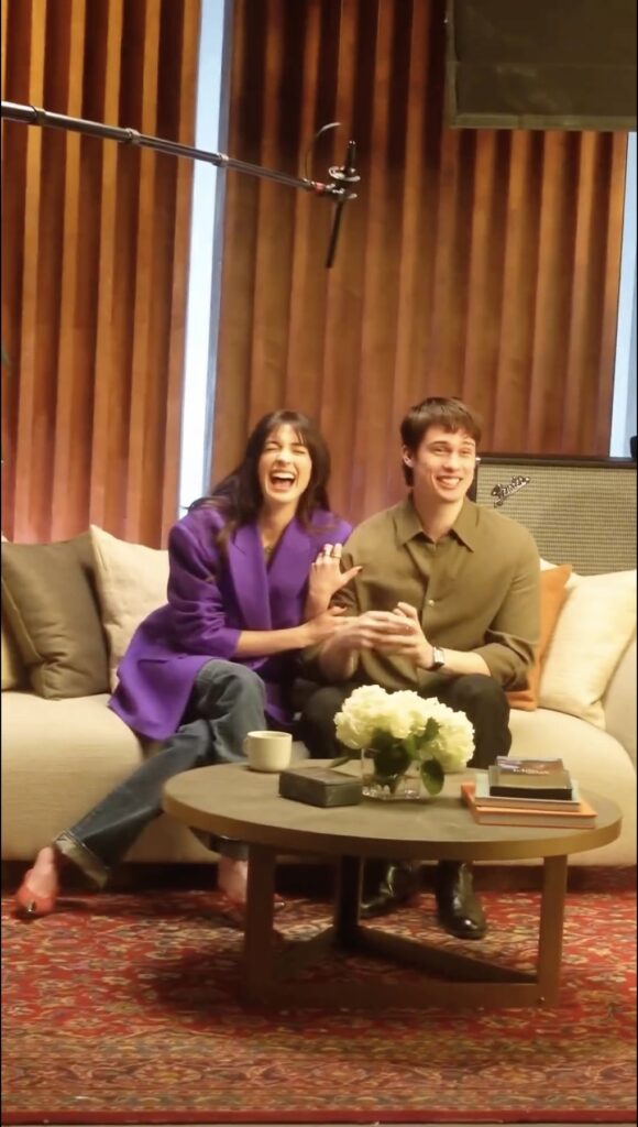 Anne Hathaway shared a video from a promo day for her new film, The Idea of You