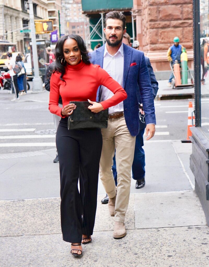 Rachel Lindsay and Bryan Abasolo are seen at Build Studios.