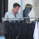 Ben Affleck sifted through some clothing racks