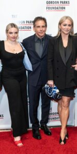 Ella Stiller walked the red carpet with parents Ben Stiller and Christine Taylor