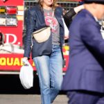 Brooke Shields went makeup-free while running errands in skinny jeans and a blazer in new photos